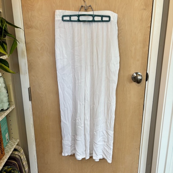 Made By Johnny Pants - Made by Johnny White Wide Leg Crepe Pant Size XL Festival Resort Gauzy Feminine